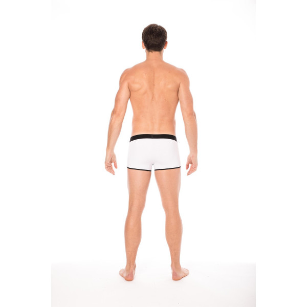 Mini-Pants blanc échancré avec zip 